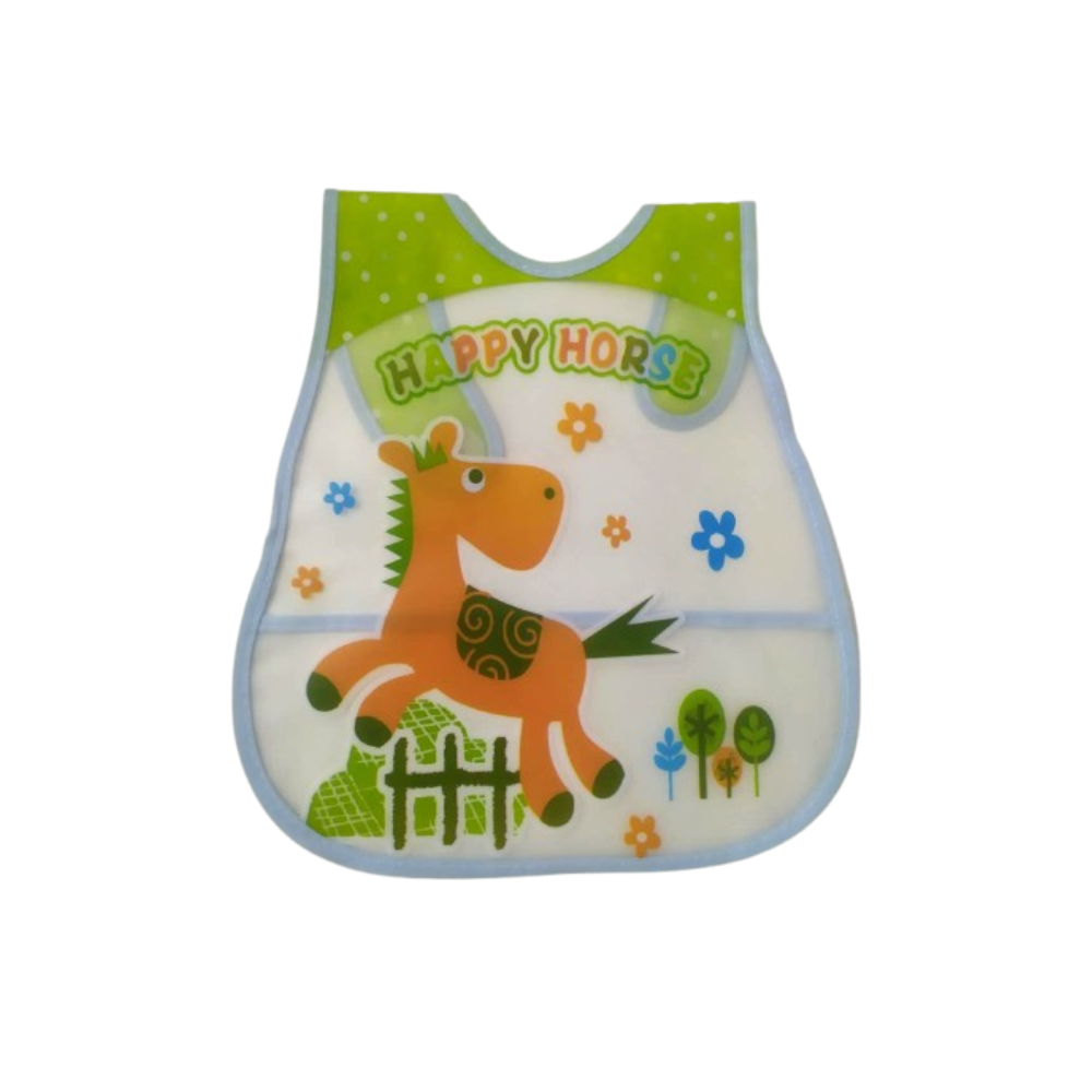 Untitled design (17) Baby Plastic BIB Blue 1 pcs - Image 1