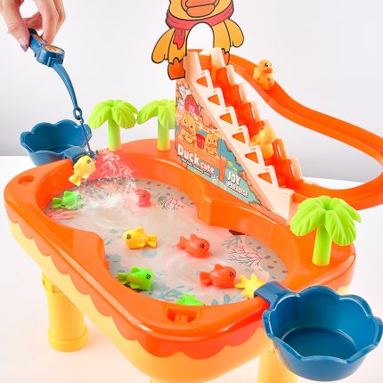 2 In 1 Duck Slide Slot Toy & Magnetic Fishing Game Toys Water Table