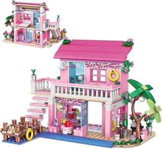 Baby lego set Pink Girls Seaside Beach Villa Building 474+pcs (7646)