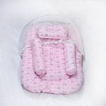 Baby Bed with Mosquito Net and Pillow Set