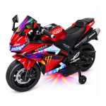R15 Rechargeable Baby Bike Rubber wheel with Body Light and Smoke System ( Red )